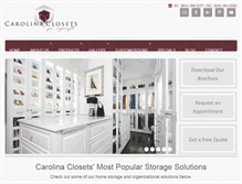 Tablet Screenshot of carolinacloset.com
